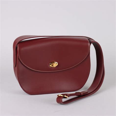 borsa vintage cartier tracolla|Cartier Borsa a Tracolla Vintage in Pelle Col. Bordeaux .